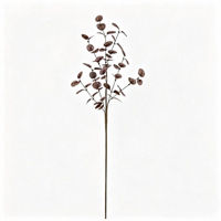 Harvest Dark Brown Faux Eucalyptus Leaves, 27 in