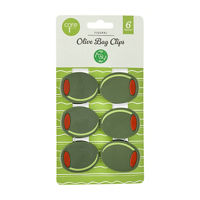 Core Kitchen Olive Bag Clips, Set of 6