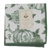 Holly Williams Green Harvest Print Dishcloth Set, 12 in x 12 in, 2 pack