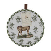 Holly Williams Fall Deer Print Round Pot Holder