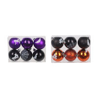 Halloween Hallo Round Ornaments Décor, 6 ct, 2 Assorted Styles