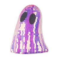 Halloween Harvest Pink Mirror Ghost-Shaped Décor