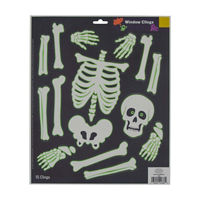 Halloween Bone Window Clings Décor