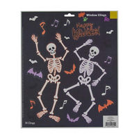 Halloween Skeleton Window Clings Décor
