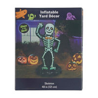 Halloween Blow Up Skeleton Yard Décor, 48 in
