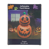 Halloween Blow Up Pumpkin Shaped Inflatable Yard Décor, 36 in