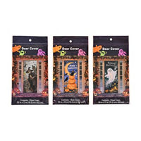 Halloween Plastic Door Cover, 3 Assorted Designs