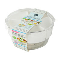 Summer Clear 6-Section Snackle Lazy Susan with Ice Compartment, 88 oz