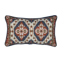 Persian Pattern Boucle Lumbar Pillow, 12x20 in