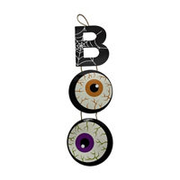 Halloween BOO Eyeball Hanging Sign, 24 in