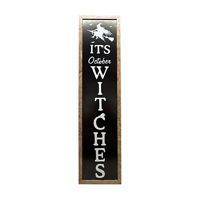 It's October Witches Leaning Porch Sign, 48x12 in