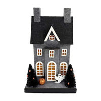 Glittery Haunted House Tabletop Decor