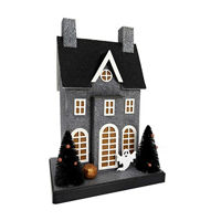Glittery Haunted House Tabletop Decor