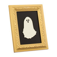 Halloween Gold Square Framed Ghost Decor