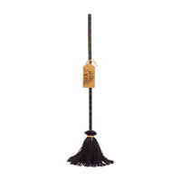 Halloween Black Light-Up Broom Decor