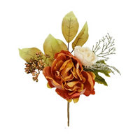 Harvest Multi-Color Artificial Peony Pick, 12 in