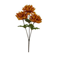 Fall Harvest Brown Artificial Mum Bush, 13 in