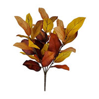 Fall Brown Artificial Magnolia Leaf Bush, 20 in