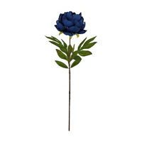 Fall Blue Artificial Peony Stem, 23 in