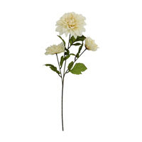 Artificial Cream Dahlia 3-Floral Stem, 26 in