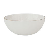Cereal Bowl with Gold Rim, 6 in