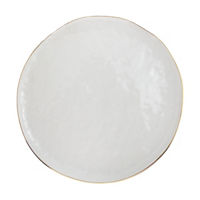 Side Plate with Gold Rim, 8 in.