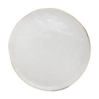 Dinner Plate with Gold Rim, 10.5 in.