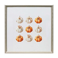 Framed Painterly Pumpkin Canvas Art A, 16x16 in