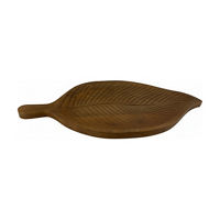 Leaf Shaped Mango Wood Serving Tray