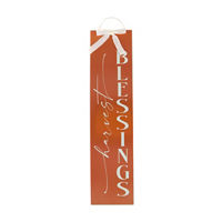 Orange Harvest Blessings Wooden Porch Leaner with Bow