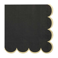 Black/Gold Lunch Napkins, 16 ct