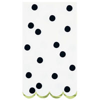 Black, White & Gold Polka Dot Guest Napkins, 16 ct