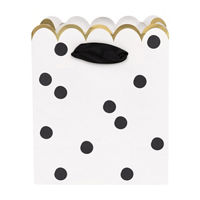 White with Black Polka Dots Party Favor Bag,