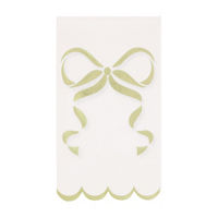 White & Gold Bow Guest Napkin, 16 ct