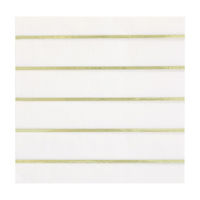 Premier Stylz White & Gold Striped Lunch Napkins,