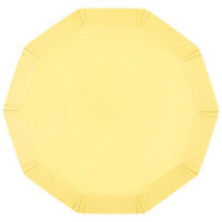 Yellow Hexagon Shaped Paper Plates, 7 in, 8 ct
