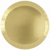 Gold Foil Round Paper Plates, 9 in, 8