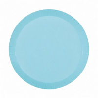 Sky Blue Round Paper Plates, 7 in, 8 ct