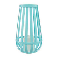White and Blue Metal Lantern, Small