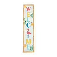 "Welcome" Wooden Porch Leaner Sign