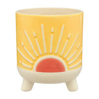 Ceramic Sun Planter, Assorted Colors
