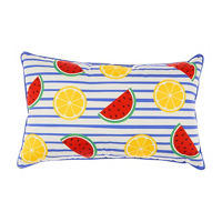 Multicolor Fruit Pillow, 12x20 in