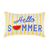 "Hello Summer" Multicolor Pillow, 12x20 in