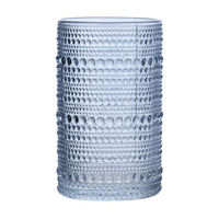 Harvest Blue Hobnail Glass Tumbler, 12 oz