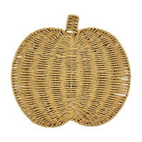 Harvest Brown Paper Rope Pumpkin Charger, 14.2x15 in