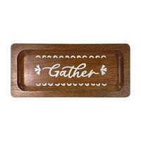 Fall Harvest Mango Wood Gather Serving Tray, 12 in