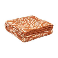 Harvest Orange Knit Throw Blanket, 50x60 in