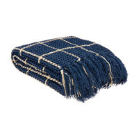 Navy Blue Throw Blanket, 50x60 in
