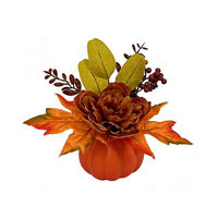 Harvest Orange Pumpkin-Shaped Foam Decoration, 8x6x9 in