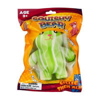 Squishy Bear Stress Relief Squeeze Toy, 4 Assorted Colors